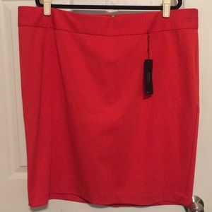 Red Ponte Skirt